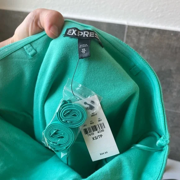 Express aqua strapless skater dress - Picture 3 of 3